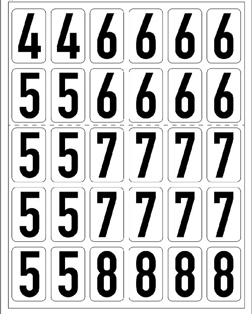 Number Stickers - VonDrais
